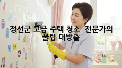 정선군 고급 주택 청소 ✨ 전문가의 꿀팁 대방출! 🏡